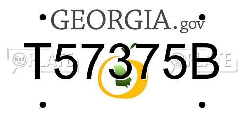 T57375B Georgia License Plate