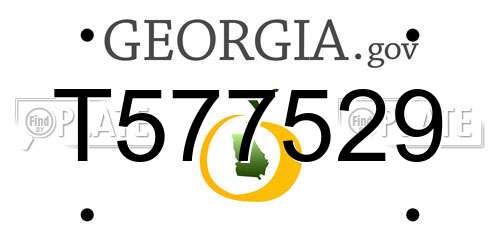 T577529 Georgia License Plate