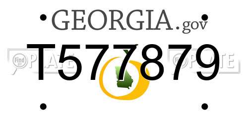 T577879 Georgia License Plate