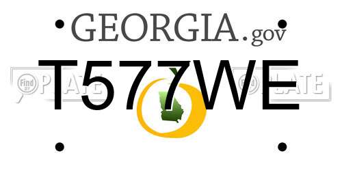 T577WE Georgia License Plate