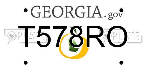 T578RO Georgia License Plate