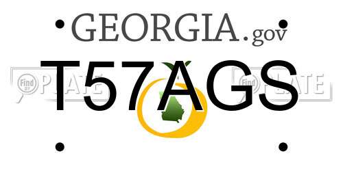 T57AGS Georgia License Plate