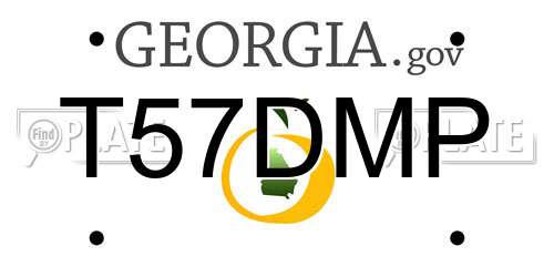 T57DMP Georgia License Plate
