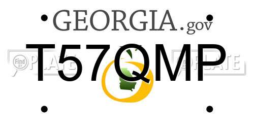 T57QMP Georgia License Plate