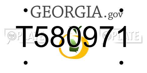 T580971 Georgia License Plate