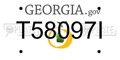 T58097I Georgia License Plate