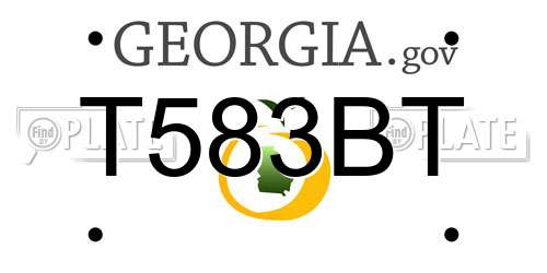 T583BT Georgia License Plate