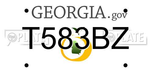 T583BZ Georgia License Plate