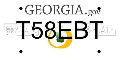 T58EBT Georgia License Plate