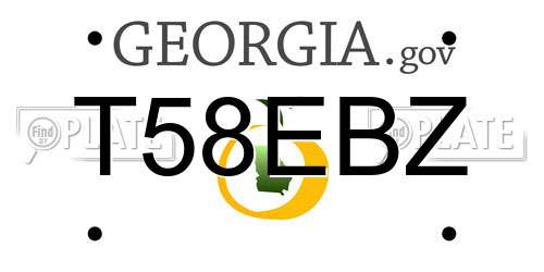 T58EBZ Georgia License Plate