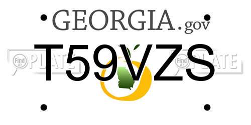 T59VZS Georgia License Plate
