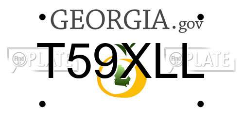 T59XLL Georgia License Plate