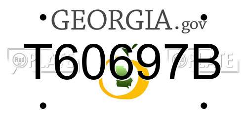 T60697B Georgia License Plate