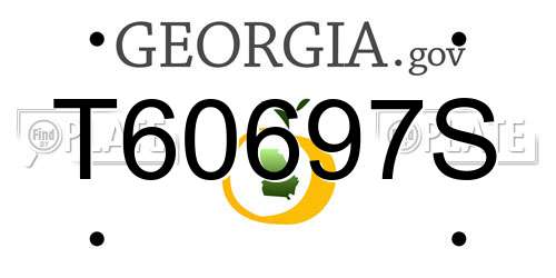 T60697S Georgia License Plate