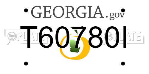 T60780I Georgia License Plate