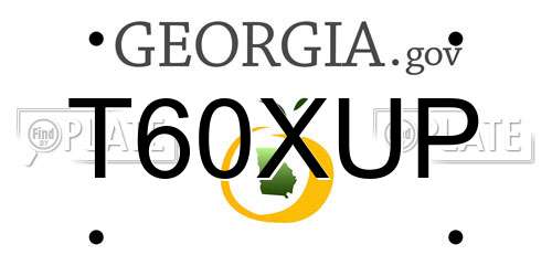 T60XUP Georgia License Plate