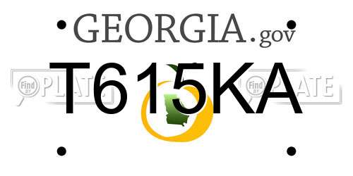 T615KA Georgia License Plate