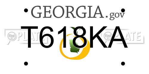 T618KA Georgia License Plate