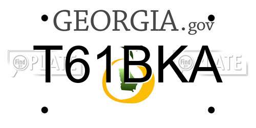 T61BKA Georgia License Plate