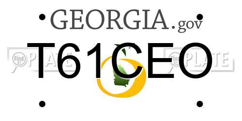 T61CEO Georgia License Plate