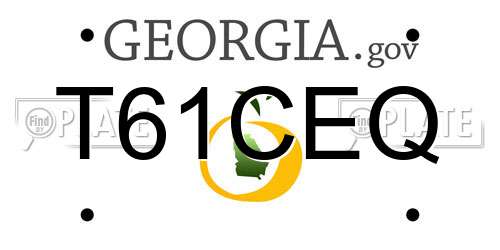T61CEQ Georgia License Plate