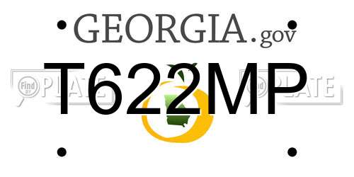 T622MP Georgia License Plate