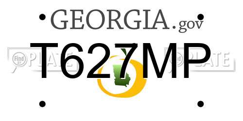 T627MP Georgia License Plate