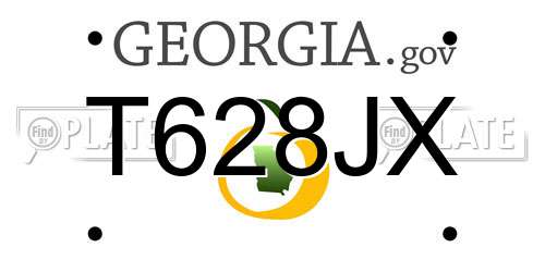 T628JX Georgia License Plate