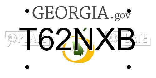 T62NXB Georgia License Plate