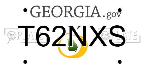 T62NXS Georgia License Plate