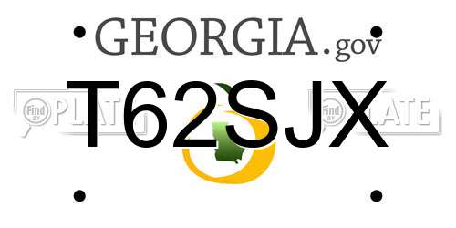 T62SJX Georgia License Plate