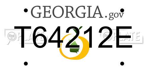 T64212E Georgia License Plate