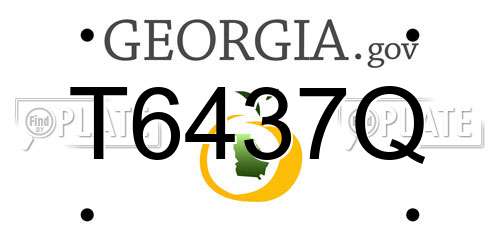 T6437Q Georgia License Plate