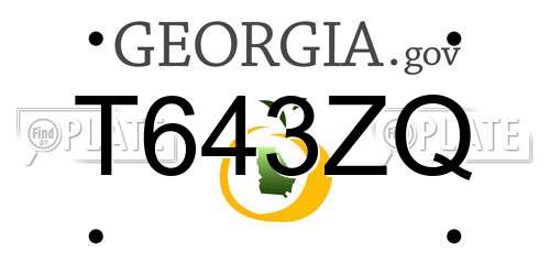 T643ZQ Georgia License Plate