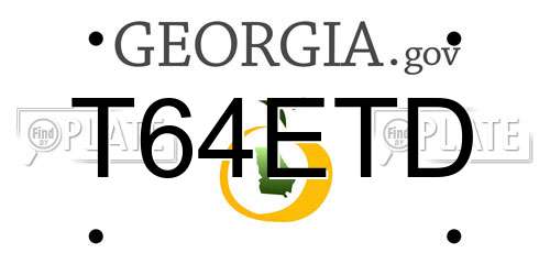 T64ETD Georgia License Plate