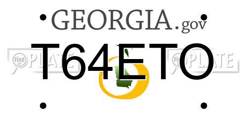 T64ETO Georgia License Plate