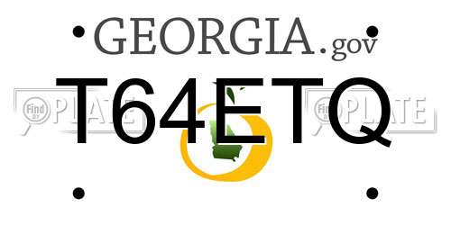 T64ETQ Georgia License Plate