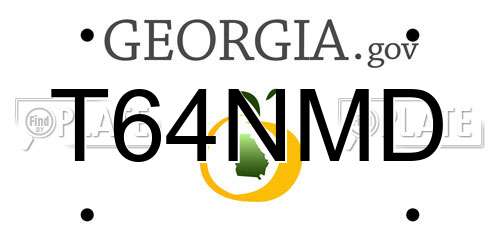 T64NMD Georgia License Plate