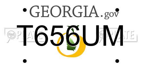 T656UM Georgia License Plate