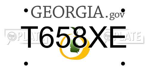 T658XE Georgia License Plate