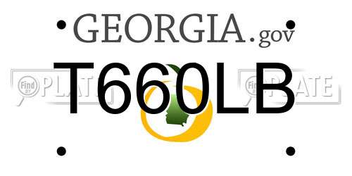 T660LB Georgia License Plate