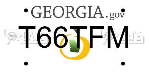 T66TFM Georgia License Plate