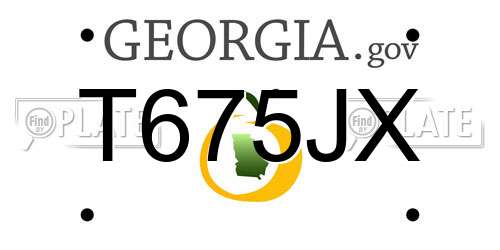 T675JX Georgia License Plate