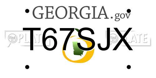 T67SJX Georgia License Plate