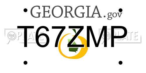 T67ZMP Georgia License Plate