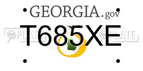 T685XE Georgia License Plate