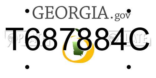 T687884C Georgia License Plate