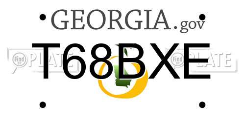 T68BXE Georgia License Plate