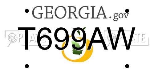 T699AW Georgia License Plate