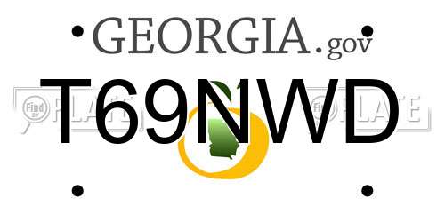 T69NWD Georgia License Plate